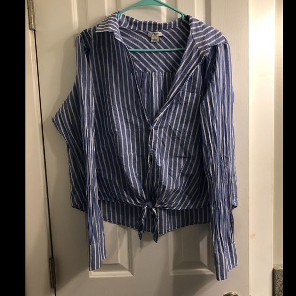 J. Crew Tops - JCrew tie in the front button down J. Crew Tops - JCrew tie in the front button down